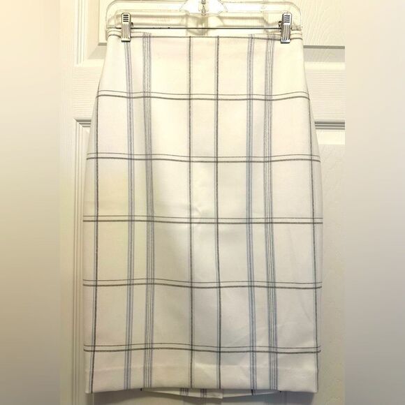 WHBM Window Pane Pencil Skirt